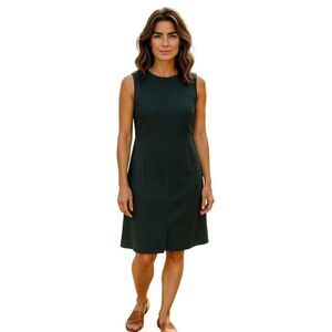 Kiko Women’s Black Dress 100% Linen Size L #528